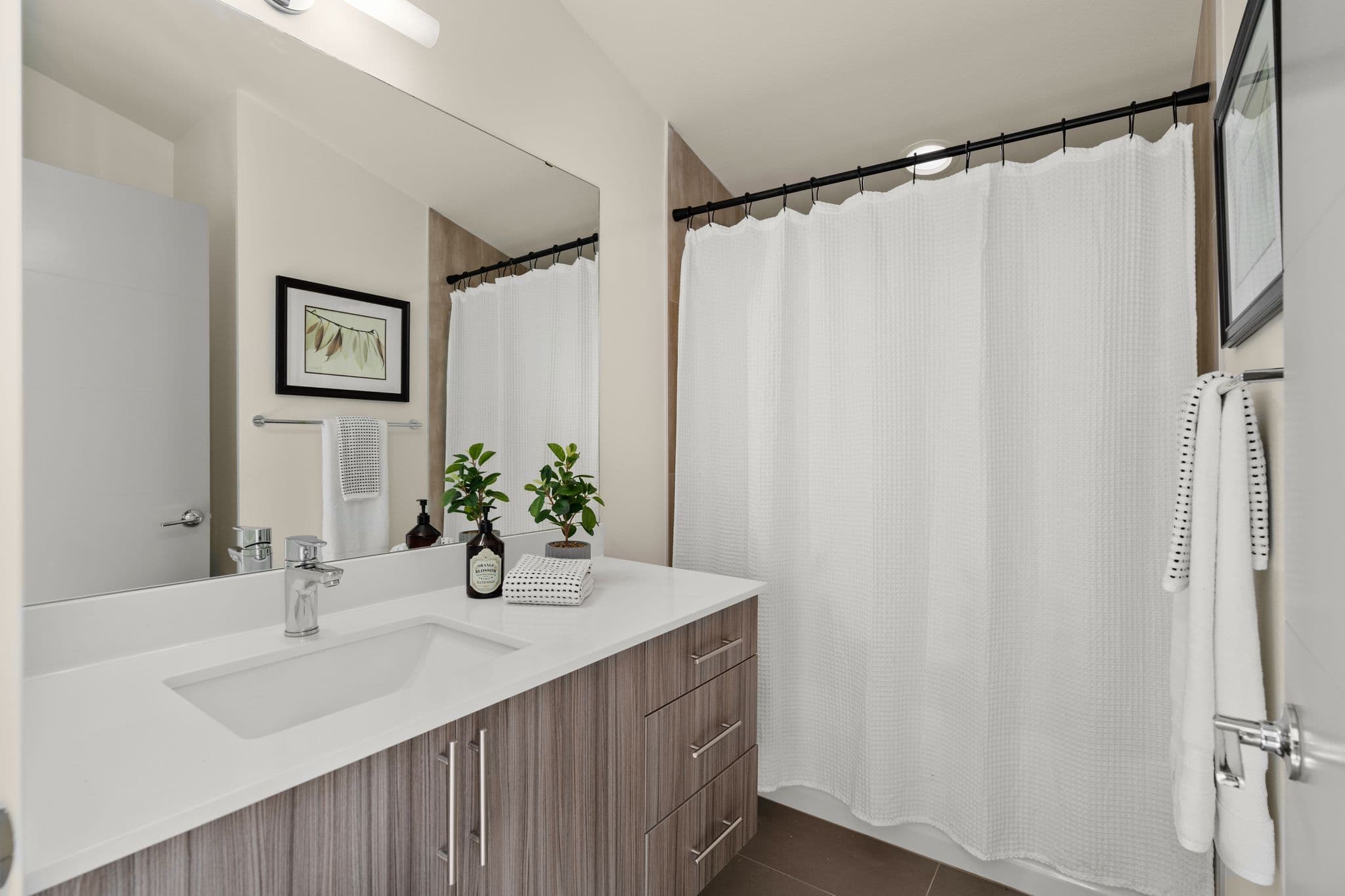 Full bathroom with walk-in shower
