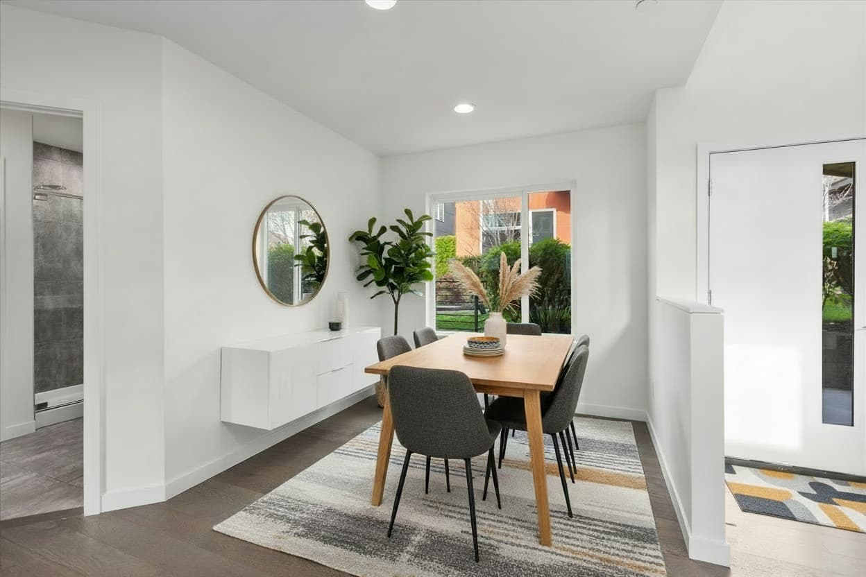 Dining area near the entry